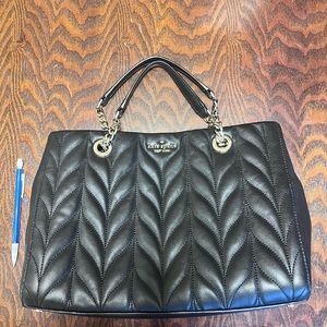 Kate Spade Black Quilted Leather Satchel